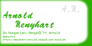 arnold menyhart business card